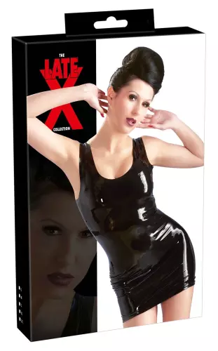 Wetlook-Latex-Kleid Irina - Schwarz – 3/5
