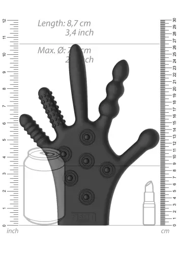 Strukturierter Handschuh Silikon Fist It – 3/6
