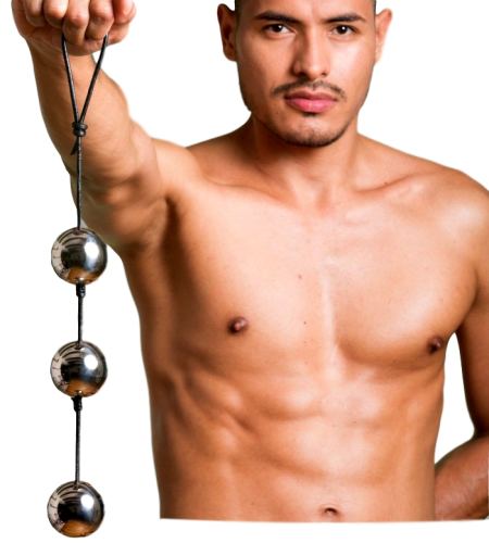 Metal anal beads 4cm