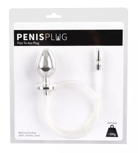 Plug Penis mit Analplug für Urine-Spiel – 2/7
