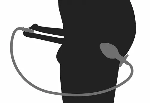 Plug Penis mit Analplug für Urine-Spiel – 3/7
