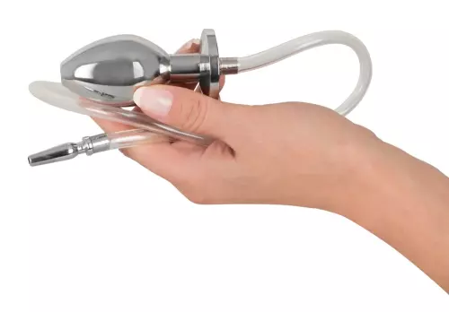 Plug Penis mit Analplug für Urine-Spiel – 6/7