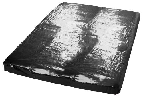 Fitted sheet Vinyl Fitted Sheet 160 x 200 cm Black
