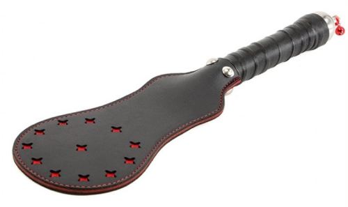Paddle in faux leather Star black-red 35cm