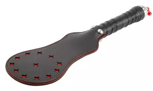 Paddle aus Kunstleder Star schwarz-rot 35cm – 1/7