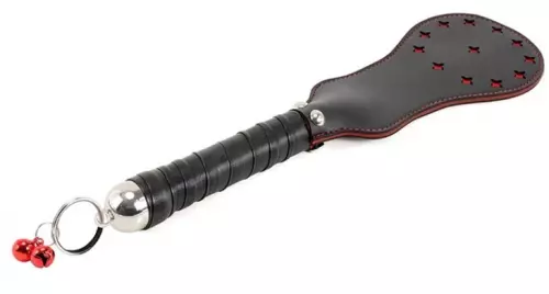 Paddle aus Kunstleder Star schwarz-rot 35cm – 3/7