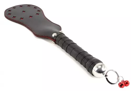 Paddle aus Kunstleder Star schwarz-rot 35cm – 5/7