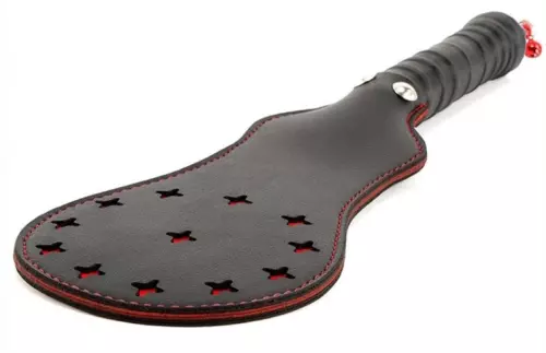 Paddle aus Kunstleder Star schwarz-rot 35cm – 7/7