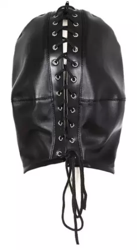 Maske Double Layer Kunstleder schwarz – 3/7