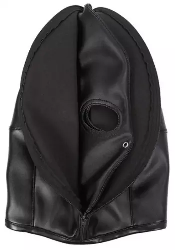 Maske Double Layer Kunstleder schwarz – 4/7