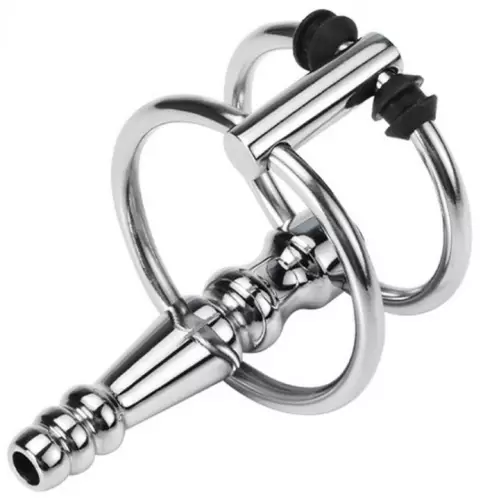 Durchbohrter Harnröhren-Plug Ribbed Ringo 4cm - Durchmesser 10mm – 1/5