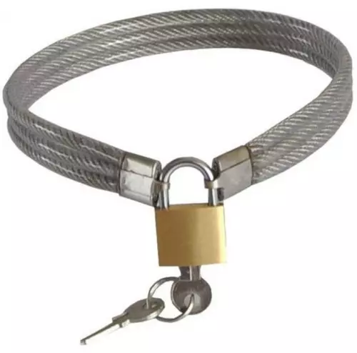 Halskette aus Metall Slave Lock mit Schloss – 2/5