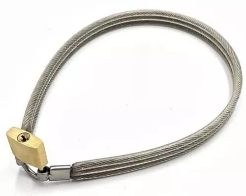 Halskette aus Metall Slave Lock mit Schloss – 3/5