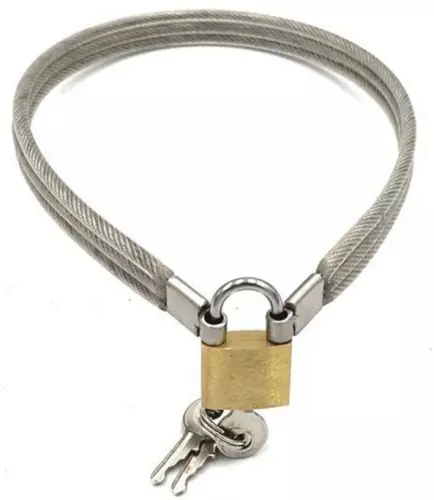Halskette aus Metall Slave Lock mit Schloss – 4/5