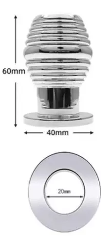 Tunnel-Plug aus Metall Thread Hollow S 6 x 4 cm – 5/5