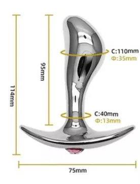 Juwelen Butt Plug Stim Point G L 9,5 x 3,5 cm – 5/6