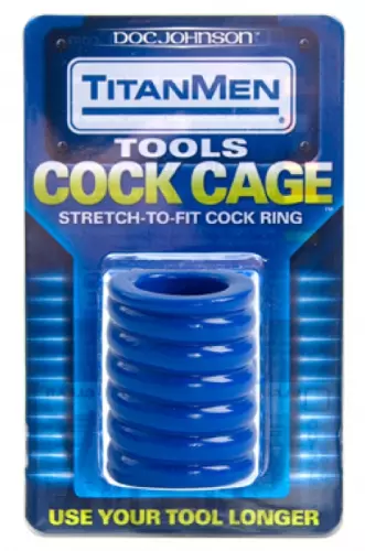 Ballstretcher Cock Cage 50mm Blau – 2/2