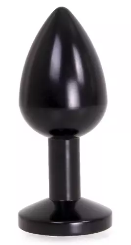 Analplug mit Schmuckstein Alu Gem Light 6 x 2,8 cm Schwarz – 3/3