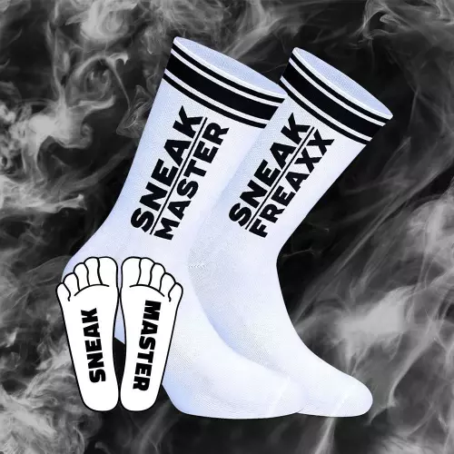 Socken SNEAK MASTER Weiß-Schwarz – 1/13