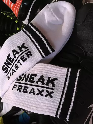 Socken SNEAK MASTER Weiß-Schwarz – 7/13