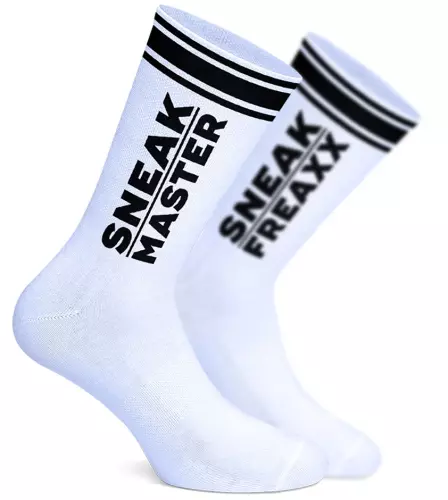Socken SNEAK MASTER Weiß-Schwarz – 12/13