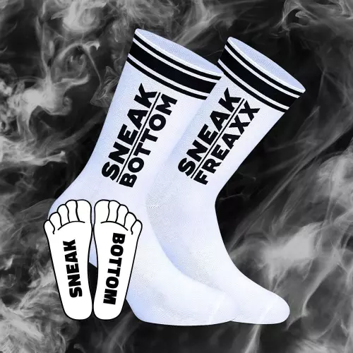 Socken Socken Sneak Bottom Weiß-Schwarz – 1/12