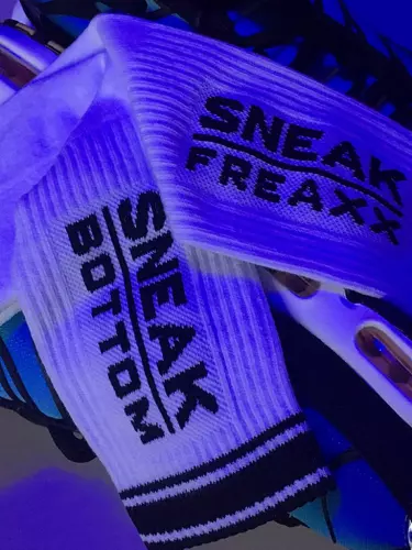 Socken Socken Sneak Bottom Weiß-Schwarz – 5/12