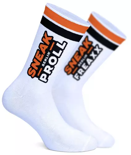 Socken Sneak Berlin Proll Schwarz-Orange – 6/7