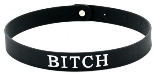 Halsband aus Silikon Bitch