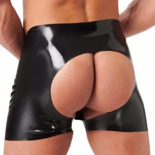 Bottomless-Short aus Latex – 2/4