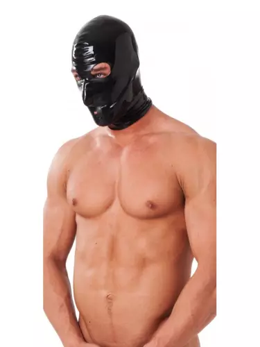 Latex Maske Schwarz – 3/4
