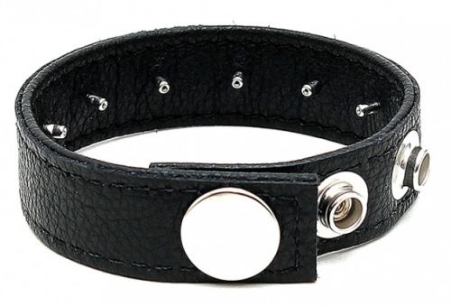 Cockring en cuir Pik 3 pressions