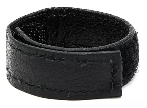 Cockring aus Leder mit Klettverschluss 22mm Schwarz – 1/2
