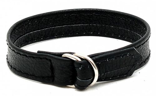 Cockring en cuir Line 11mm Noir