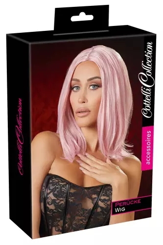 Perücke Halblange Haare Rosa – 2/3