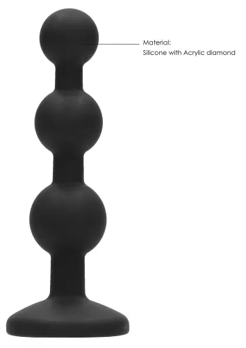 Schmuck Plug Beaded Diamond 9.5 x 2.5 cm – 7/8