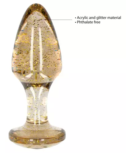 3er Set Glitter Plugs Gold – 3/9