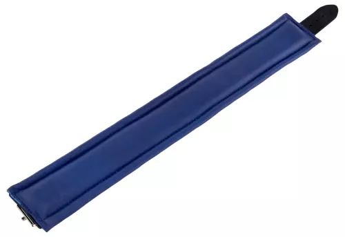 Gepolstertes Lederhalsband 3 D-Ringe Blau – 5/11