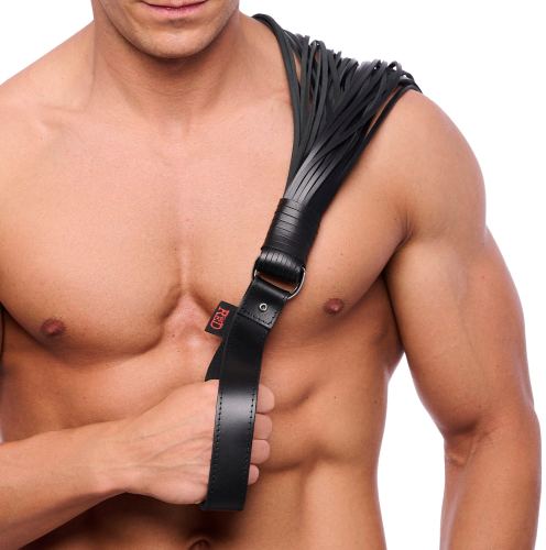 LEATHER STRIP FLOGGER - 75cm