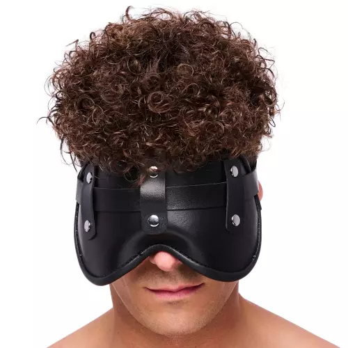Gepolsterte Ledermaske Blind Up Schwarz – 1/7