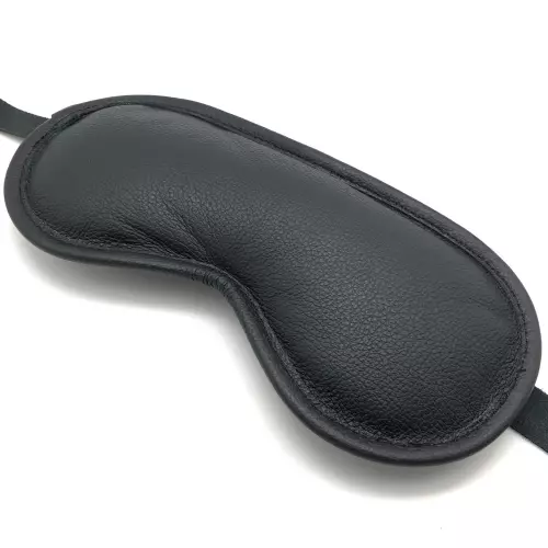 Gepolsterte Ledermaske Blind Up Schwarz – 4/7