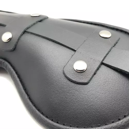 Gepolsterte Ledermaske Blind Up Schwarz – 6/7