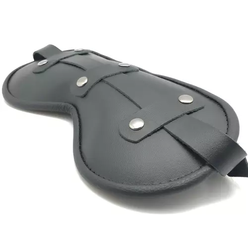 Gepolsterte Ledermaske Blind Up Schwarz – 7/7