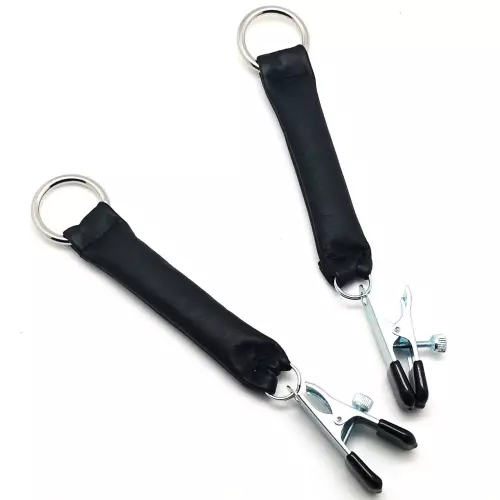 Brustwarzenclips mit Ledergewicht 80g X 2 - 2er Set – 2/8