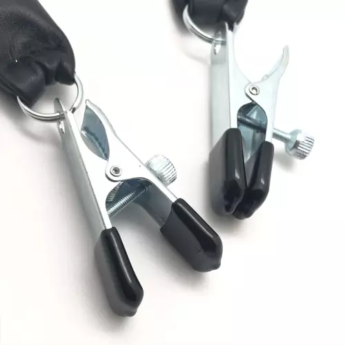 Brustwarzenclips mit Ledergewicht 80g X 2 - 2er Set – 4/8