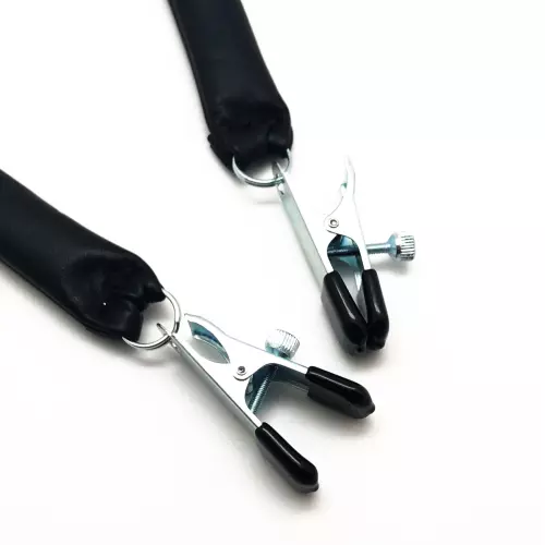 Brustwarzenclips mit Ledergewicht 80g X 2 - 2er Set – 5/8
