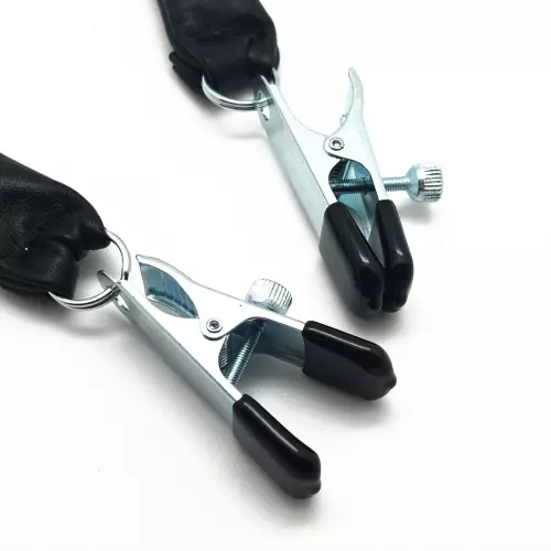 Brustwarzenclips mit Ledergewicht 80g X 2 - 2er Set – 6/8