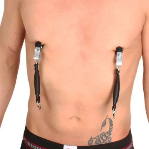 Brustwarzenclips mit Ledergewicht 80g X 2 - 2er Set – 8/8