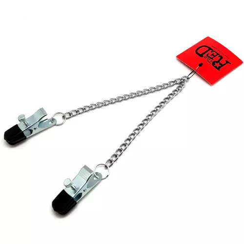 Nippelklemmen aus Metall mit Kette – 3/5