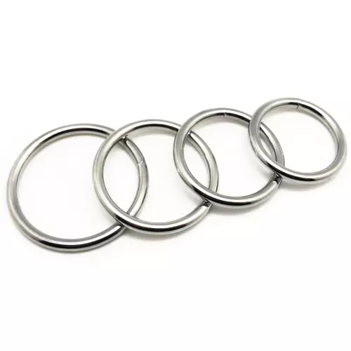 Set of 4 metal cock rings ROUND LIGHT Diameter 35 to 50mm – 1/2